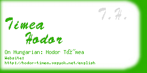 timea hodor business card